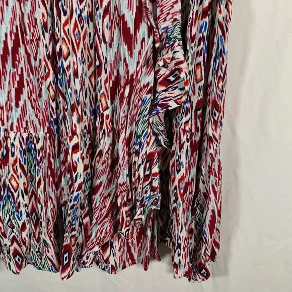 Dressbarn Westport Skirt Women’s 1X Ruffle Smoked Waist Pull On MIDI NWT - Picture 3 of 11